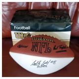 Autographed Bobby Bell #78 1983 Hall Of Fame Inductee Wilson Football With Box