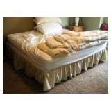 Queen Size Sleep Number Bed With Adjustable Base, Powers On, Includes 4 Pillows, Comforter, Sheets, 