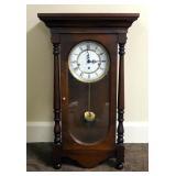 Howard Miller Pendulum Wall Clock With Key, Measures 29.5" x 17.5" x 9"