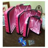 Rockland, 3 Piece, Rolling Luggage Set, Including Assorted Luggage Locks