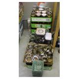 Ball Wide Mouth 16 Oz Canning Jars, Qty 4 Flats, Court Jars, Qty 2 Flats, Lids, And Self-Sealing Can