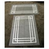 Wooven Rubberback Area Rugs, Qty 2, Measures 30" x 45"