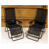 Gander Mountain Adjustable Folding Lounge Chairs With Mesh Seats, Qty 2