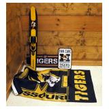 University Of Missouri Painted Wall Mounted Ski, Fan Cave Sign, Flag, And Tigers Canvas Wall Art