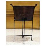 Ducks Unlimited Metal Bucket Beverage Cooler On Stand, 33" x 22" x 12"