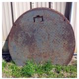Steel Manhole Covers, 41.5" Diameter, Qty 3