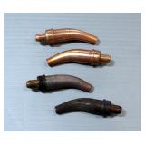 Welding Scarfing Tips, 2 New Victor Style, 2 Used, Total Qty 4