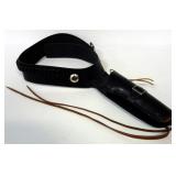 Leather Holster With Cartridge Belt, No Size Markings