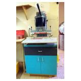 Delta Line Boring Machine, Model 32-325, Includes Cabinet, 33.5" x 29.75" x 24" And Additional Bits