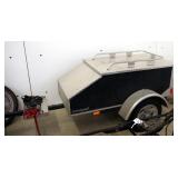 Nomad Mini Motorcycle Trailer, 18 Cubic Foot Capacity, Aluminum Box On Steel Frame, Includes Hitch B