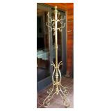 Brass Styled Coat Rack, 74" Tall