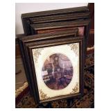 Framed And Matted Photograph Frames, Various Sizes, Qty 6