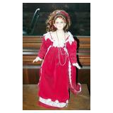 San Francisco Music Box And Gift Co. Porcelain Musical Doll, Numbered 30/2500, 21" Tall