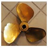 11" Brass Boat Propeller With 2.5" Center, Marked 8CV50
