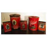 Antique Tobacco Tins, Including Prince Albert, Velvet, And Union Leader, Qty 5