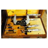 Chuan Micrometer Set, 1"- 4", In Wood Box