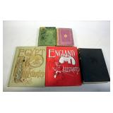 Historical Travel And Exploration Books, World, 1800s And 1900s, Illustrated, Qty 5