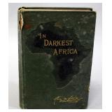 In Darkest Africa By Henry M Stanley, 1890, Volume 1 Only, 1st Edition, Maps In Pocket At Rear