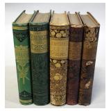 Robinson Crusoe, And More, Fine Bindings, With Decorated Covers, 1800s, Illustrated