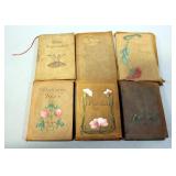 Milton, Longfellow, And More, Fine Bindings, With Leather Covers, 1800s, Illustrated, Qty 6
