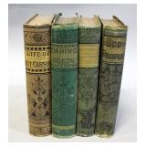 Kit Carson, And More, Fine Bindings, With Decorated Covers, 1800s, Illustrated, Qty 4