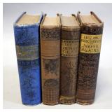 Fine Bindings, With Decorated Covers, 1800s, Illustrated, Qty 4