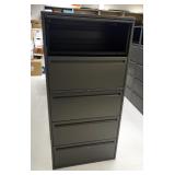 Haworth & Steelcase Metal 5-Drawer Lateral Filing Cabinets, Qty 4, 63" x 30" x 18, 63" x 36" x 18" A