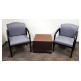 Office Star Products Upholstered Waiting Room/ Visitors Chairs, Model FL033N-21, Qty 2, 33" x 23" x 
