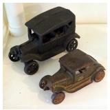 Vintage Aluminum Oilers, Qty 6, Brass Mister, Cast Iron Model Cars, Qty 2