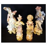 Vintage Lefton China Hand Painted Men And Women Figures, Qty 4