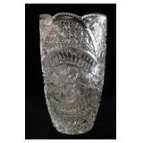Cut Crystal 10" Vase And Votive