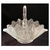 Large Cut Glass Basket, 10" x 14"