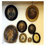 Antique Oval Portrait Frames, Various Sizes, Qty 8