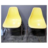 Pair Of Herman Miller Molded Fiberglass Chairs