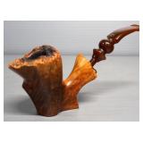 Hand Carved Tobacco Pipes, Qty 2, One Ben Wade, Other Bruyere