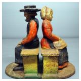 Bookends, 2 Pairs, Includes Pioneer Man & Woman And Woman in Chair