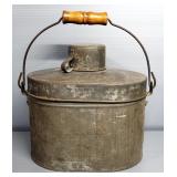 Antique Tin Lunch Boxes, Qty 2 And Tin Canteen
