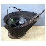 Coal Bucket With Shovel And Coal