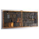 Wood Block Printers Letters, Various Sizes And Fonts, In Printers Drawer