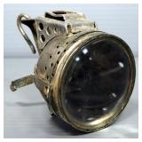 West German Traffic Control Stick, Antique Bicycle Light, Railroad Spike, 2 Model Railroad Cars, And