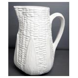Olfaire No.426 White Corn Pitcher And 4 Matching Glasses