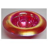 Colored Glass Dishes, Qty 4, Includes Carnival, Ripple, And Viking Glass Style