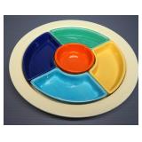 Fiestaware Relish Tray With 5 Total Inserts