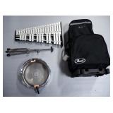 Pearl Snare Drum With Xylophone Kit And Seat, All In Carry Case With Wheels And Extending Handle