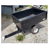 Steel 10 Cu Ft Pull Behind Cart With Air Tires