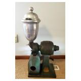 Antique Holwick Coffee Grinder Mill # 4A, Appears Complete, Powers On