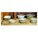 Vintage Pyrex Spring Blossom Cookware With Lids, Qty 13