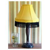 Rui Xin Lighting Co. A Christmas Story Leg Lamp, 18" And A Christmas Story Drinking Glass