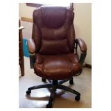 Upholstered Rolling Office Chair 40" X 25" X 27"