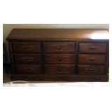 Solid Wood 9-Drawer Dresser, 30.5" X 64" X 18"